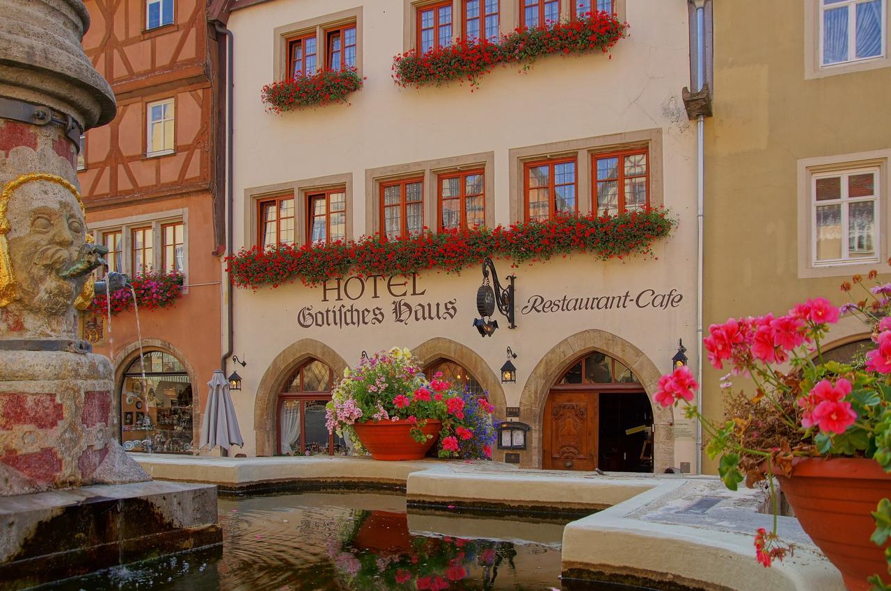 Historik Hotel Gotisches Haus Garni Rothenburg ob der Tauber Luaran gambar